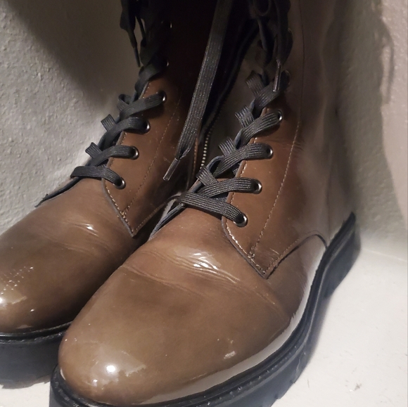 Thursday Boot Co. Olive Combat Boot in Patent Leather 10 S212 - Picture 5 of 8